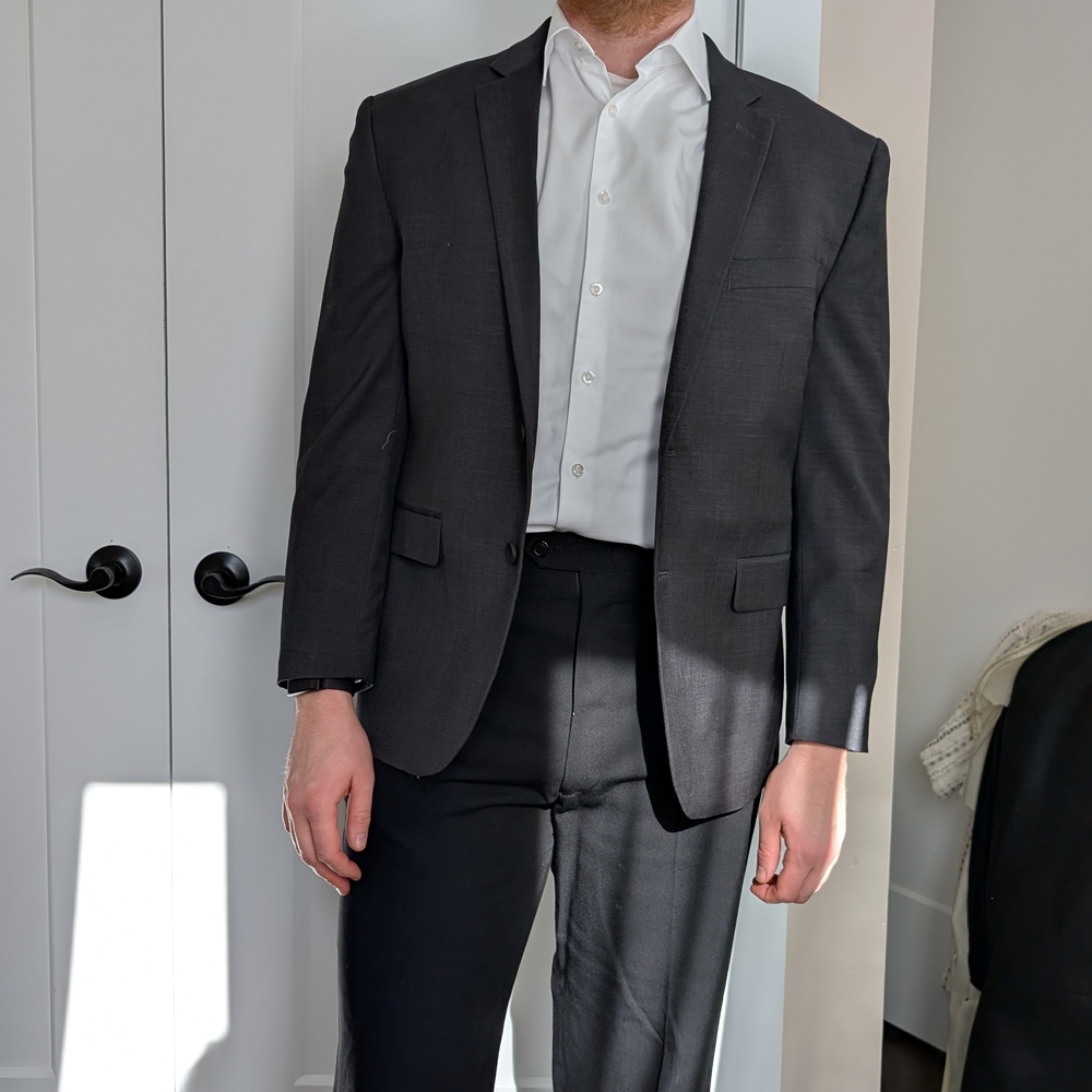 Kenneth Cole Charcoal Gray Men's Suit